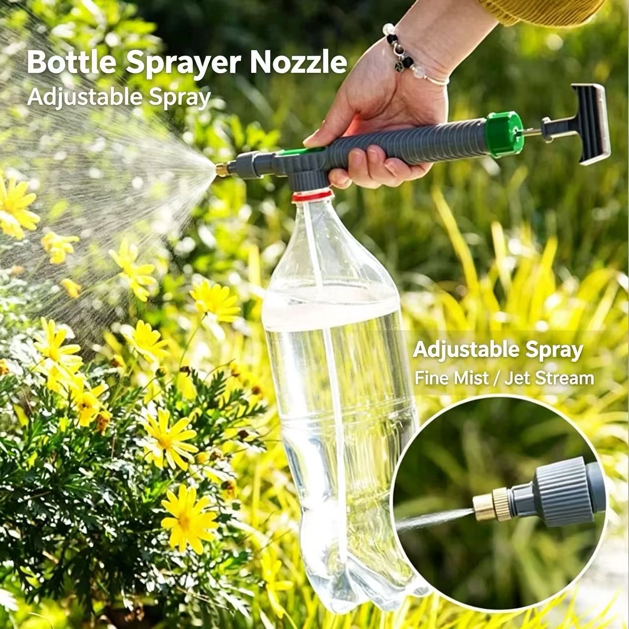 Sports Equipment Disinfectant Spray - หัวฉีดสเปรย์ขวดโค้กแบบดึงอเนกประสงค์ อุปกรณ์เสริมก้านสเปรย์สำหรับรดน้ำต้นไม้ ล้างรถ ฆ่าเชื้อ และฉีดพ่นยา