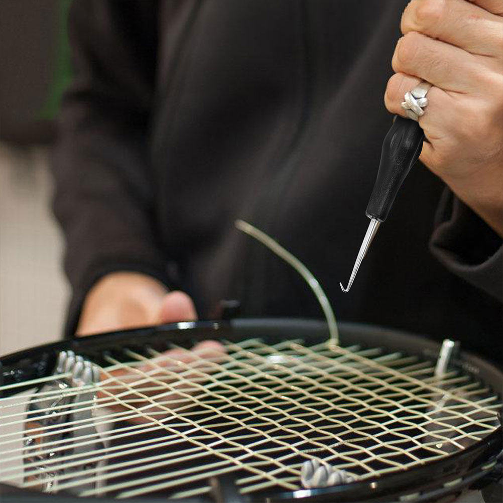 Badminton Racket Carbon - อุปกรณ์เสริมเครื่องร้อยเอ็นแบดมินตัน 2 ชิ้น ตะขอเกี่ยวเอ็นพร้อมโครงอะลูมิเนียมอัลลอยด์เพื่อการติดตั้งเอ็นอย่างมีประสิทธิภาพ