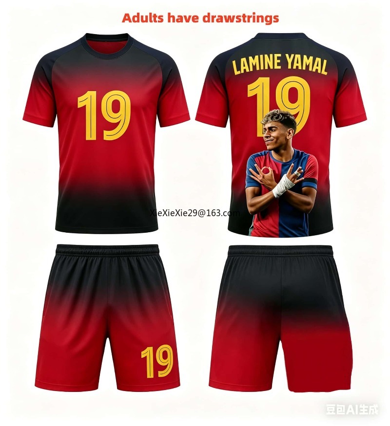 Sports Equipment For Sale - โปรโมชั่นใหม่ แฟชั่น AI # 19 ยามัลเสื้อฟุตบอลสำหรับเด็กและผู้ใหญ่สำหรับฤดูร้อน