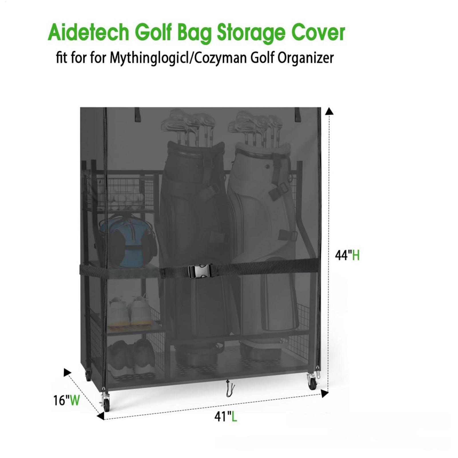 Sports Equipment Garage Organizer - ฝาครอบขาตั้งถุงกอล์ฟ อ็อกซ์ฟอร์ด กันฝุ่น กันน้ำ ออแกไนเซอร์สำหรับจัดเก็บในโรงรถ ฝาครอบขาตั้งถุงกอล์ฟกันน้ำ