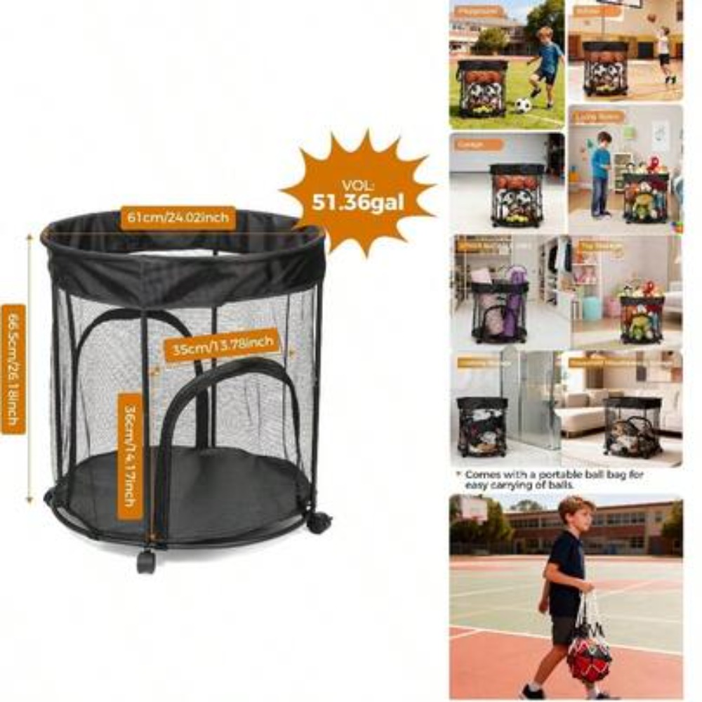 รถเข็นเก็บลูกบอลขนาด 51.36 แกล - Sports Equipment Garage Organizer บทวิจารณ์และราคา
