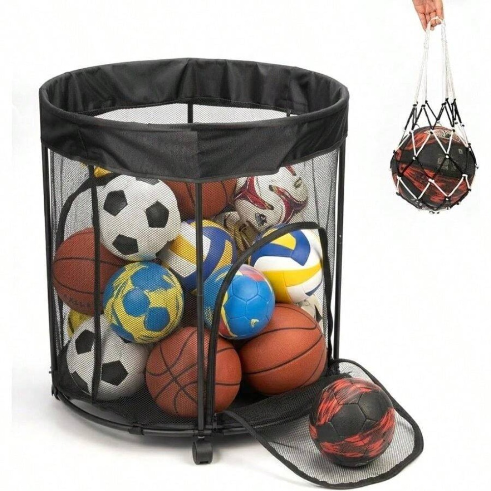 รถเข็นเก็บลูกบอลขนาด 51.36 แกล - Sports Equipment Garage Organizer บทวิจารณ์และราคา