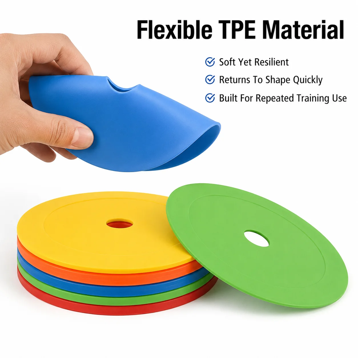 แผ่นดิสก์ฝึกซ้อมฟุตบอล TPE 10  - Football Training Cone บทวิจารณ์และราคา