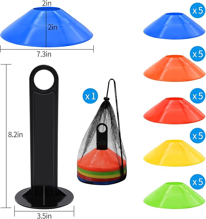 อุปกรณ์ฝึกซ้อมฟุตบอลแบบดิสก์พร - Football Training Cone บทวิจารณ์และราคา